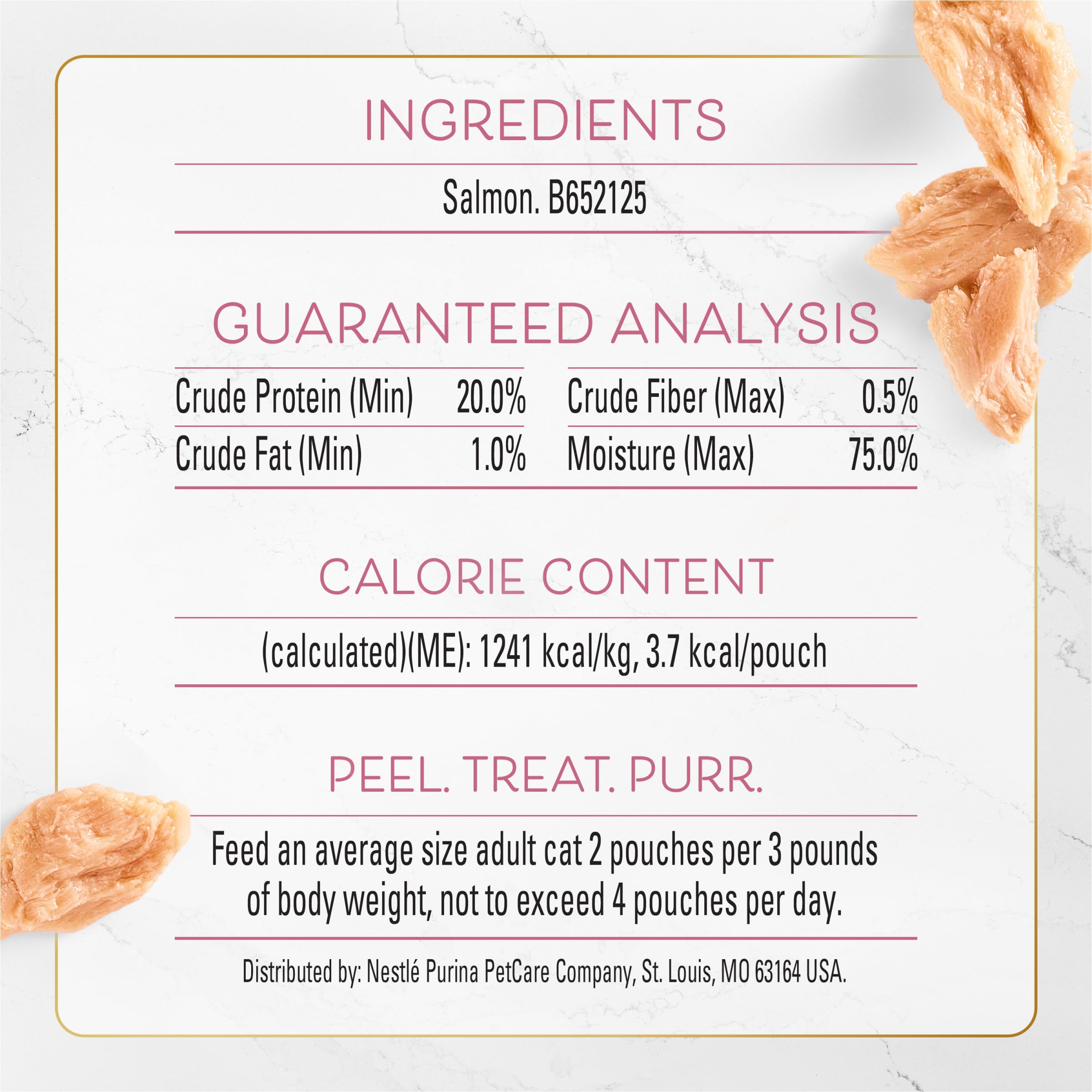 Purina Fancy Feast Purely Natural — Paquete Variado de Snacks para Gatos con Pollo, Atún y Salmón (5 sobres de 10 piezas c/u)
