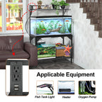 SFESGRER — Soporte para Acuario de 150-190 Litros con Estación de Carga — Mueble Metálico Resistente para Pecera o Terrario de Reptiles