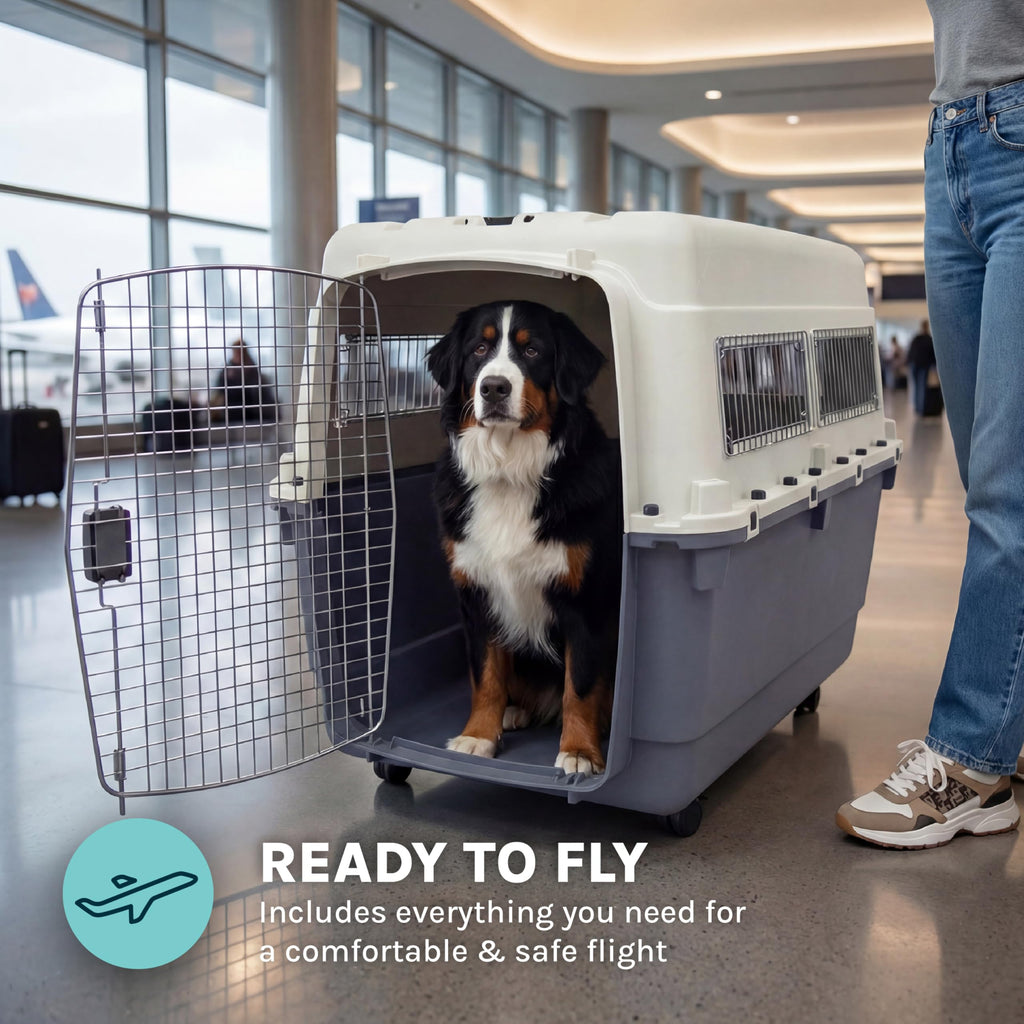 SportPet — Kennel de Viaje Certificado por Aerolíneas con Comederos para Perros y Gatos