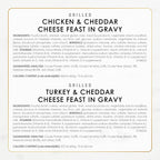 Fancy Feast Delicias con Cheddar — Paquete Variado de Alimento Húmedo para Gatos con Pollo a la Plancha, Pavo o Pescado Blanco en Salsa con Queso Cheddar — 24 Latas de 85g
