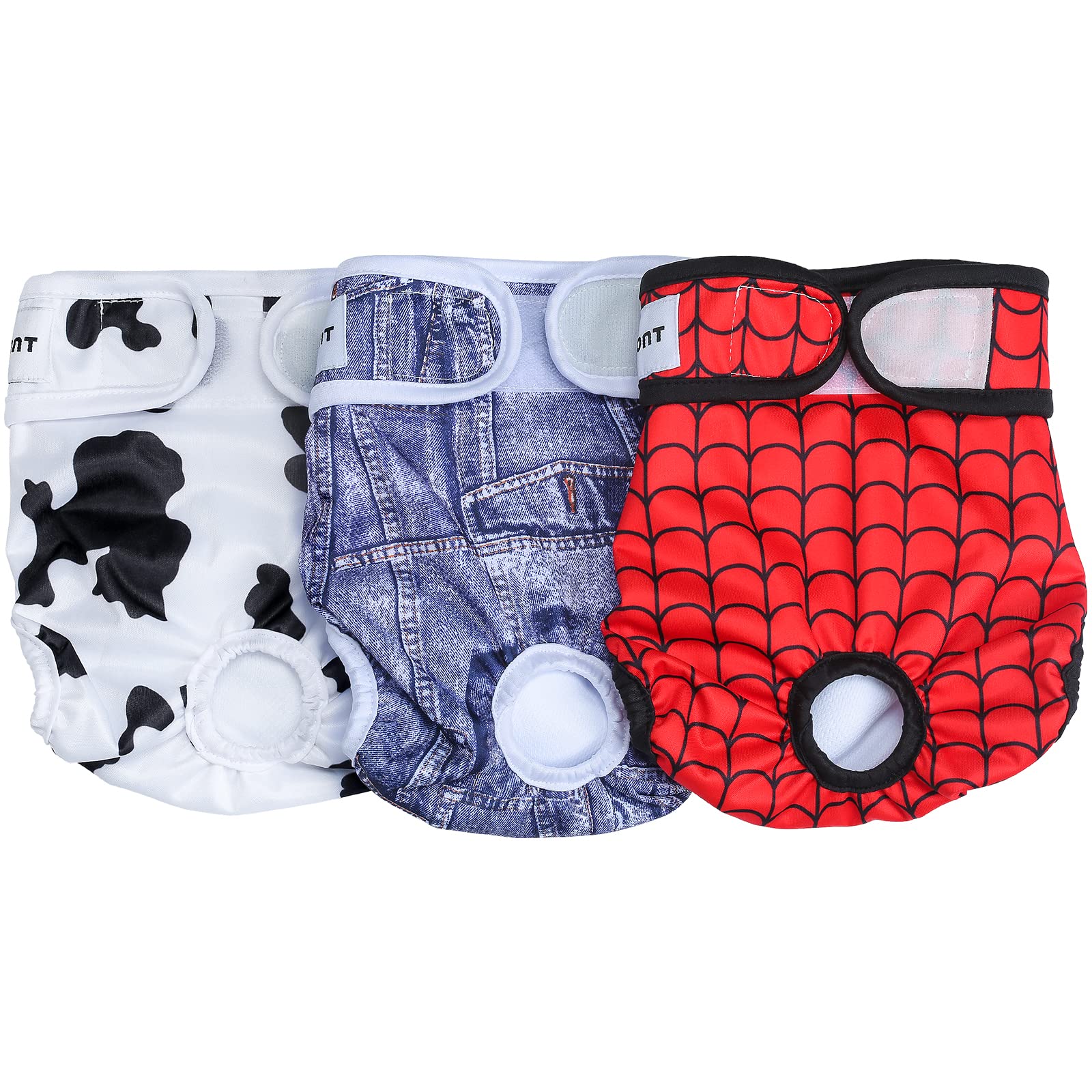 Avont 3 Pack Washable Female Dog Diapers, Premium Reusable Highly Absorbent Doggie Period Panties Durable Dog Diaper Cover