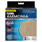 Fluval Almohadilla Removedora de Amoniaco para Filtros FX4 y FX6 — Medio Filtrante Químico y Mecánico 2 en 1, Paquete de 3 Unidades