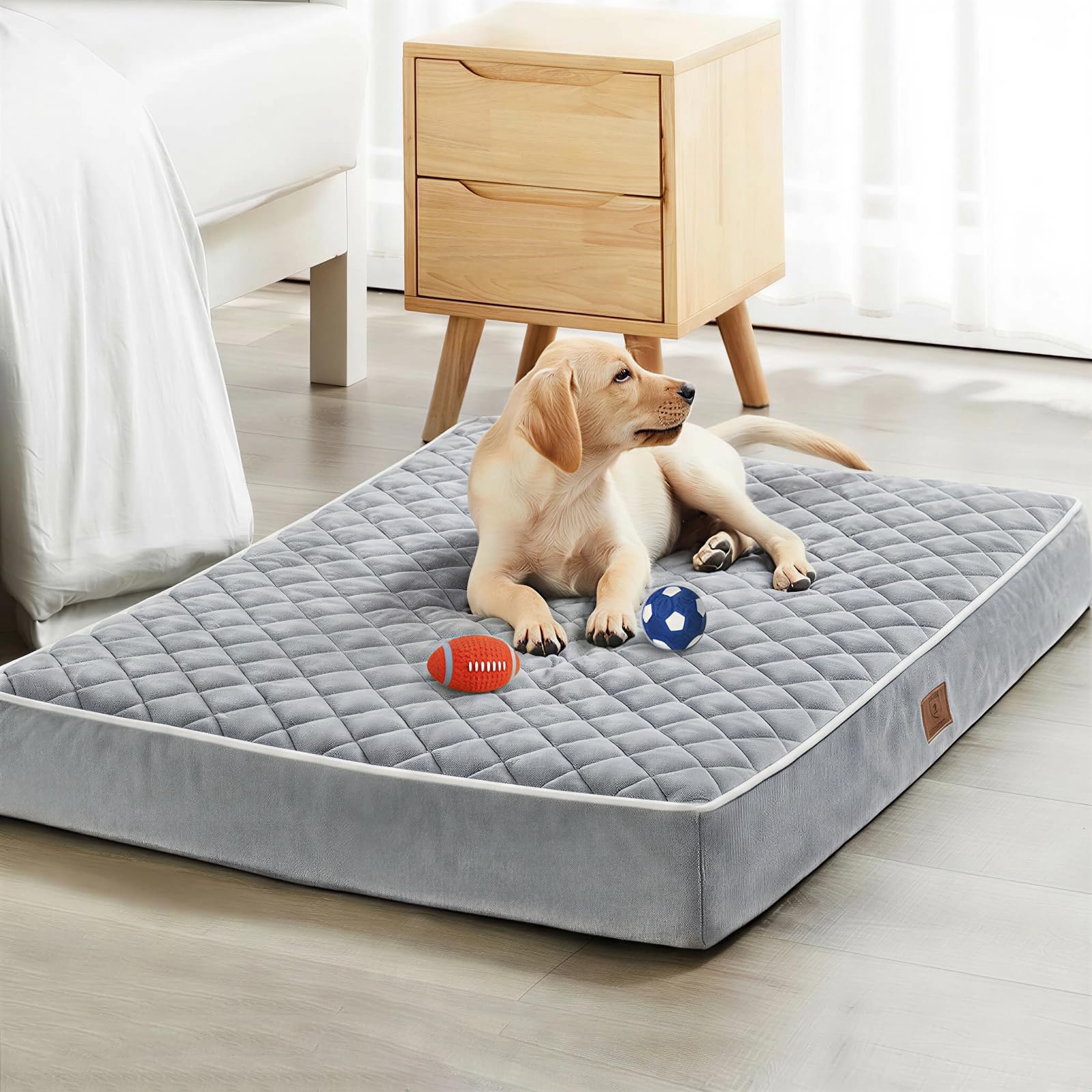 WNPETHOME — Cama Ortopédica Impermeable con Funda Lavable y Base Antideslizante para Perro