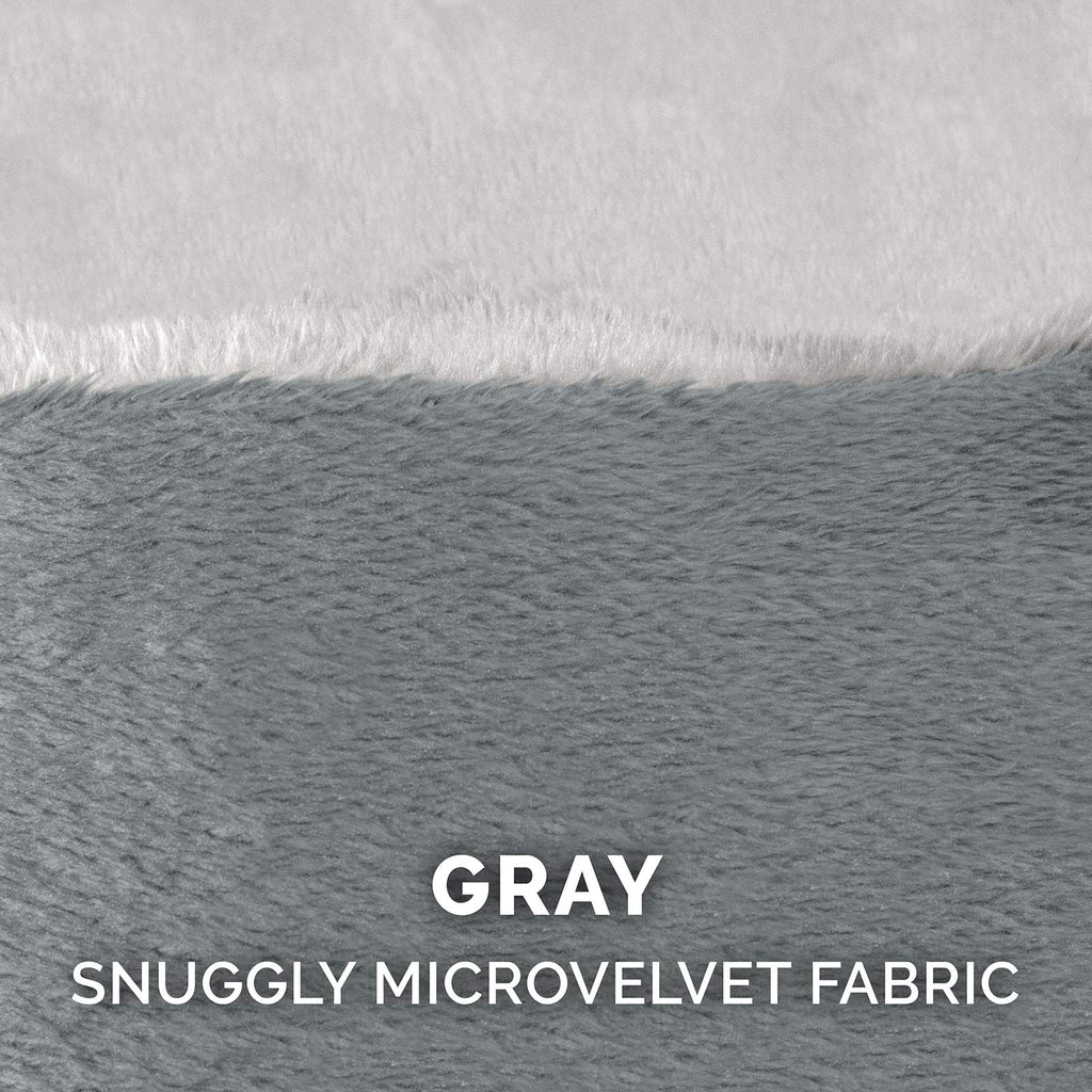 Furhaven Replacement Dog Bed Cover Sherpa & Suede Snuggery, Machine Washable - Blue, 26-inch