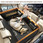 SHARLOVY — Funda Cubre Asiento Trasero para Auto con Extensión y Hamaca, Resistente a Mordidas para Perros
