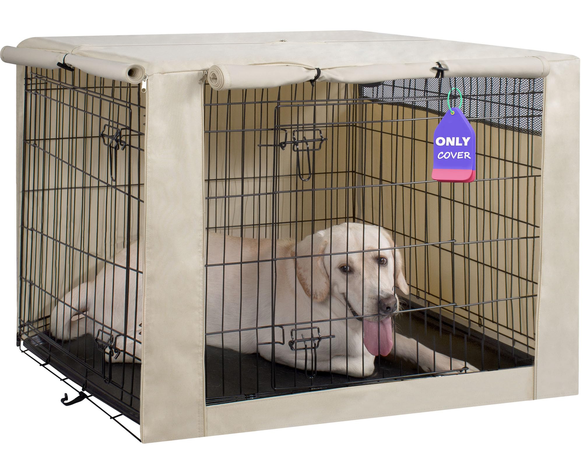 HiCaptain — Cubierta para Jaula de Perro en Poliéster 600D, Resistente al Viento y al Agua, para Uso Interior y Exterior