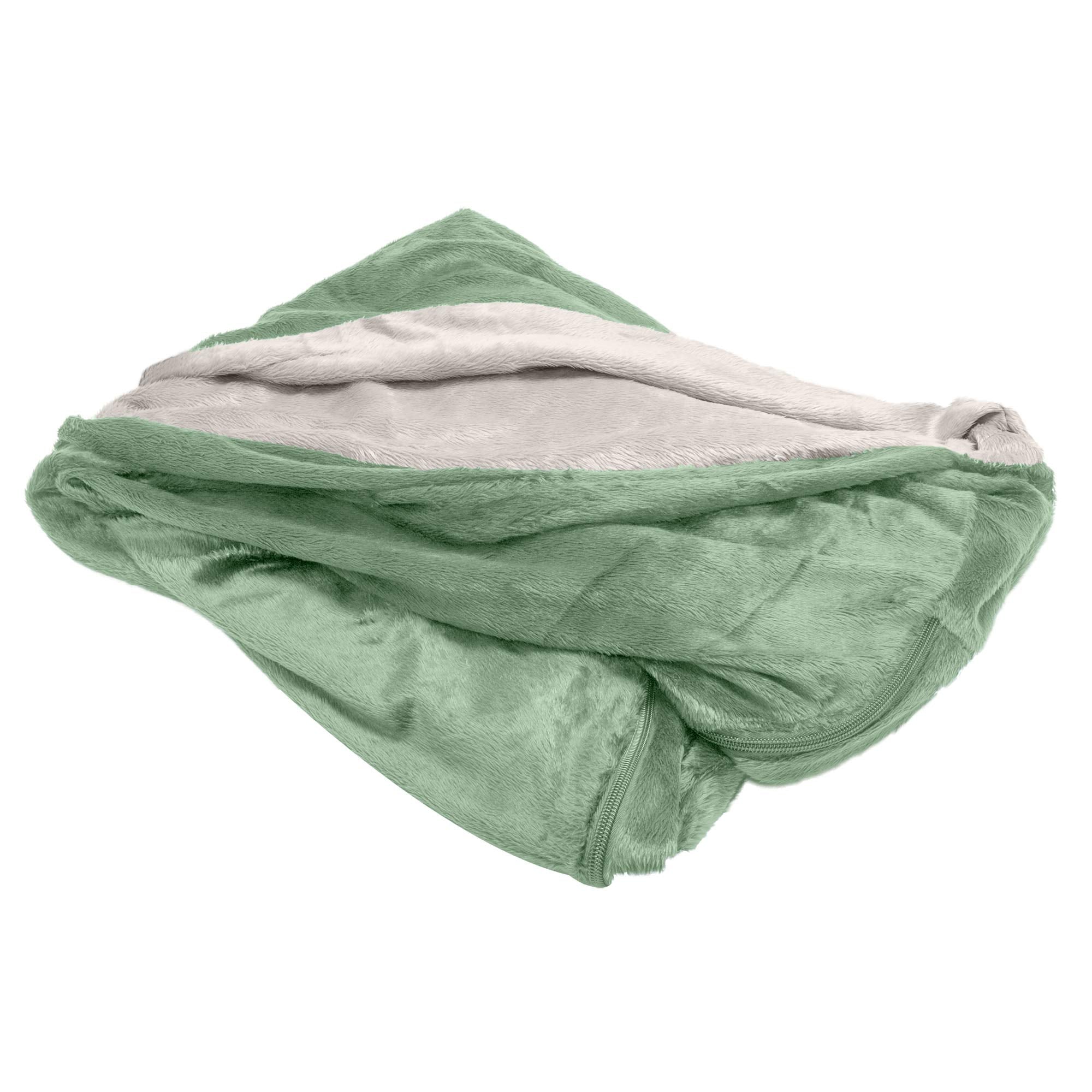 Furhaven Replacement Dog Bed Cover Sherpa & Suede Snuggery, Machine Washable - Blue, 26-inch