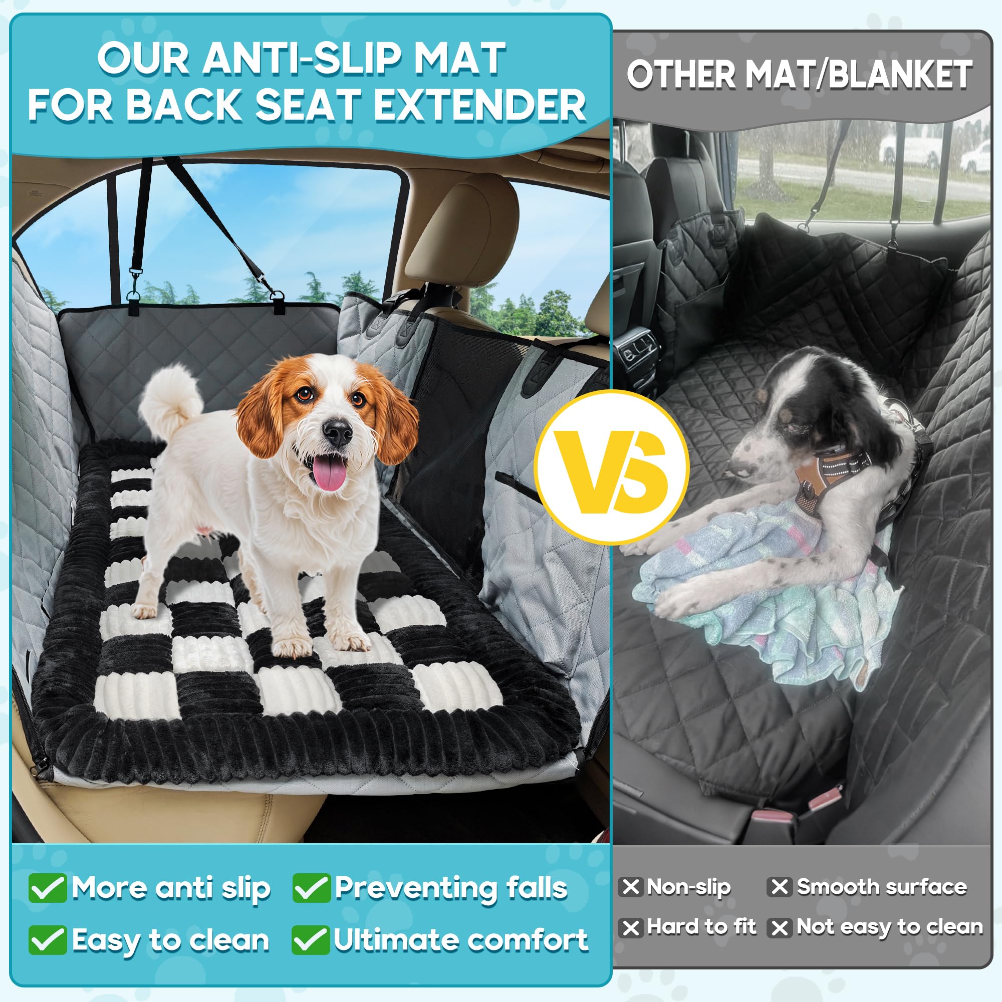 Loiion — Cama para Perro con Diseño Escocés y Funda Protectora para Sofá