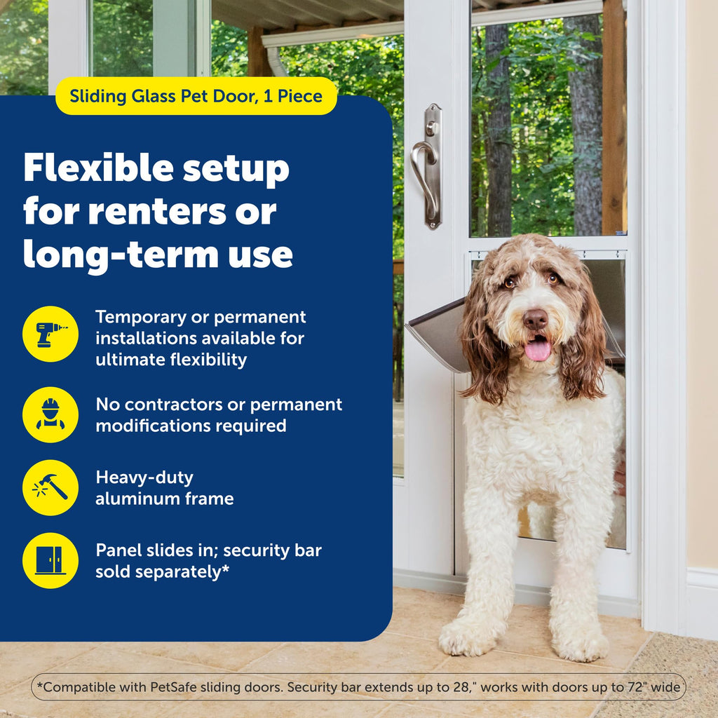 PetSafe Doggy Door — Puerta para Perros en Puertas Corredizas de Vidrio con Altura Ajustable