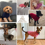 Suéter Tejido Térmico con Cuello Alto para Perros — Jersey Clásico de Punto Cable Cálido para Cachorros y Gatos Pequeños, Medianos y Grandes