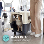 SportPet — Kennel de Viaje Certificado por Aerolíneas con Comederos para Perros y Gatos