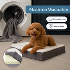 Petmaker — Cama Ortopédica con Memory Foam y Cubierta de Sherpa Lavable para Perro