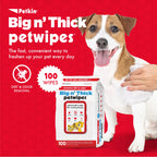 Petkin Pet Wipes — Toallitas Húmedas para Perros y Gatos, Limpieza de Orejas, Cara, Ojos y Cuerpo