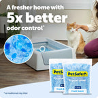 PetSafe ScoopFree — Arena de Cristales de Sílica Premium para Gato, Control de Olores 5 Veces Superior