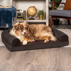 Furhaven Cooling Gel — Cama Ortopédica con Gel Refrescante, Bolsters Removibles y Cubierta Lavable para Perros Grandes