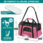 PetAmi — Transportadora de Viaje Aprobada por Aerolíneas con Cama Sherpa para Gatos y Perros Pequeños