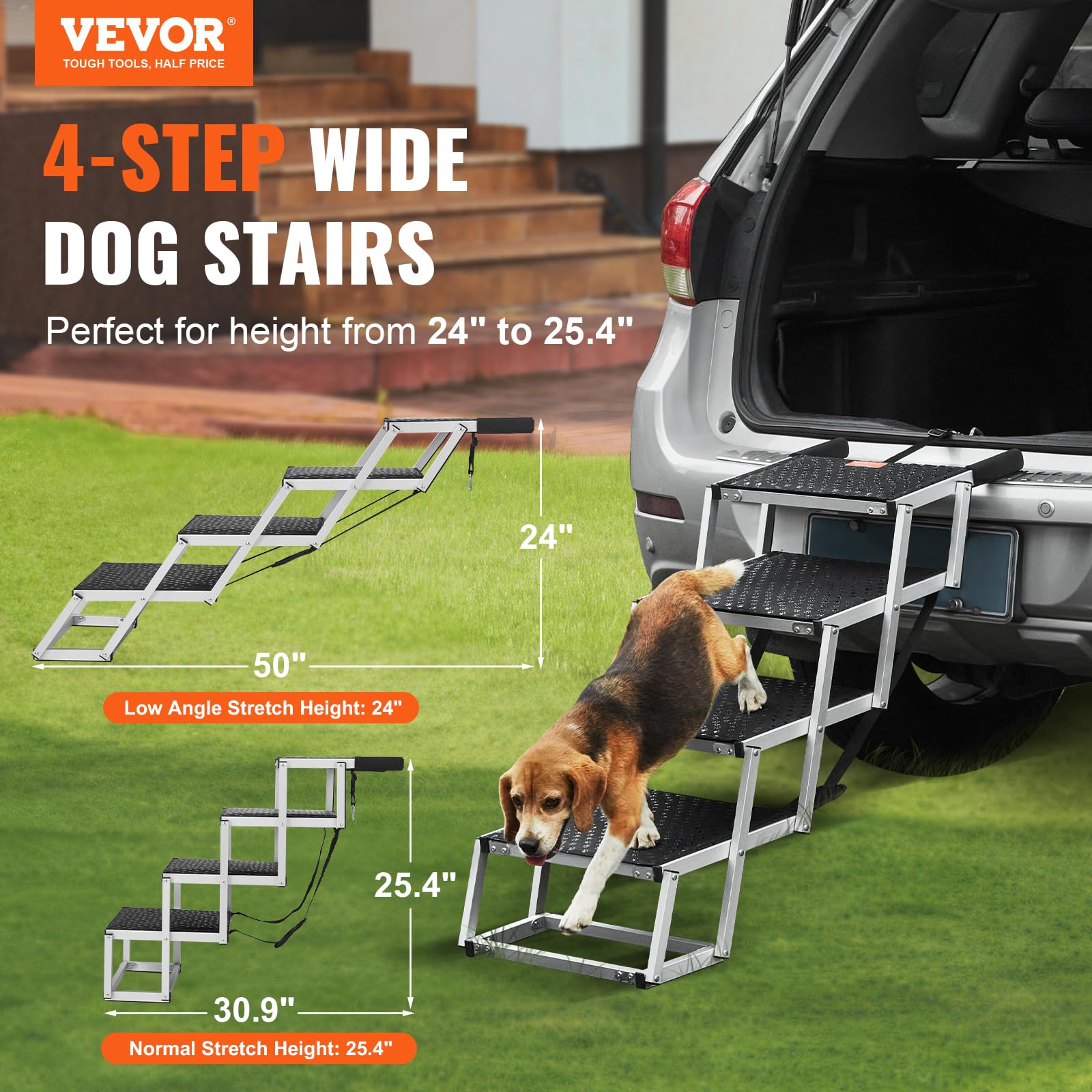 VEVOR — Escalera para Mascotas — Escalones para Subir a Cama, Sofá o Muebles para Perro y Gato