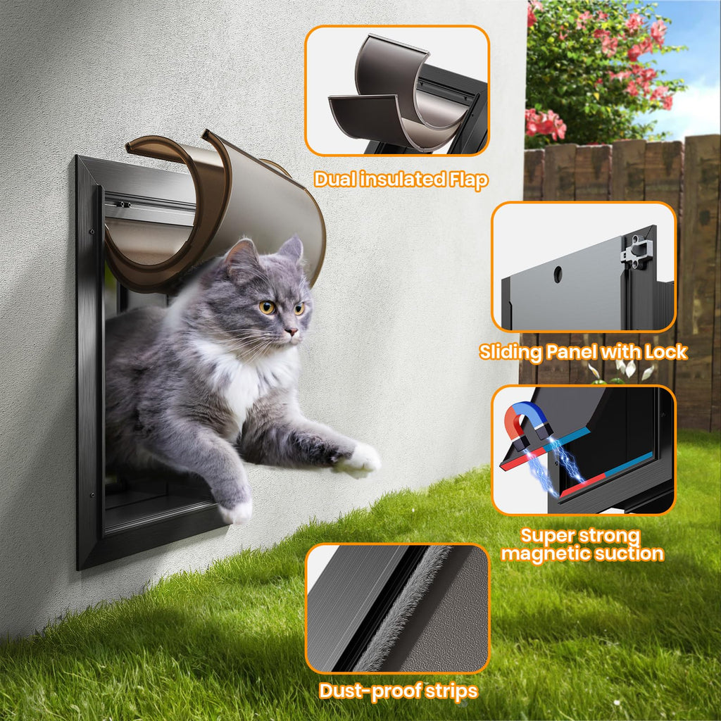 VOSOIR — Puerta para Perros en Pared — Gatera de Instalación en Muro para Perros
