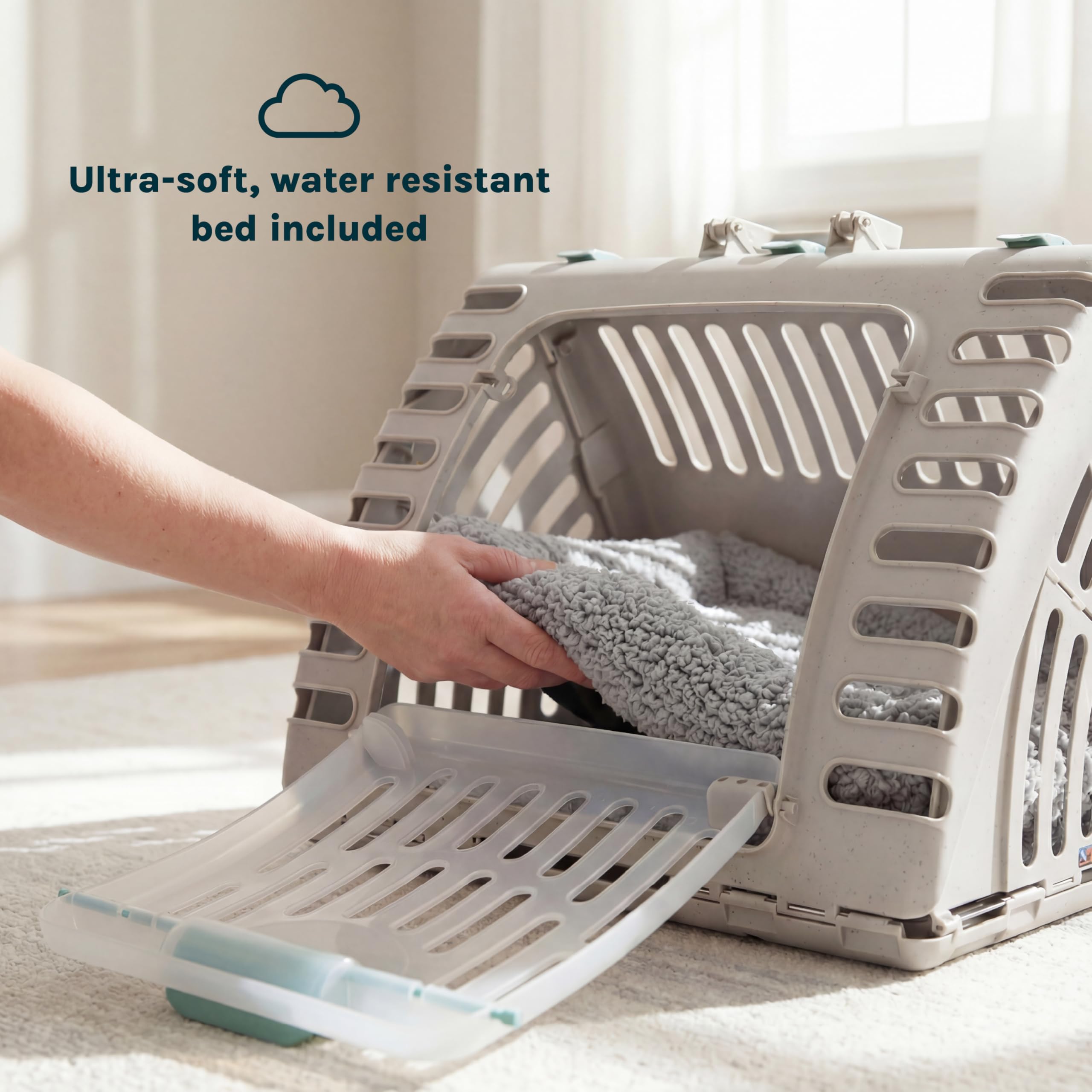 SportPet Designs — Transportadora Plegable para Gato con Puerta Lateral Abatible