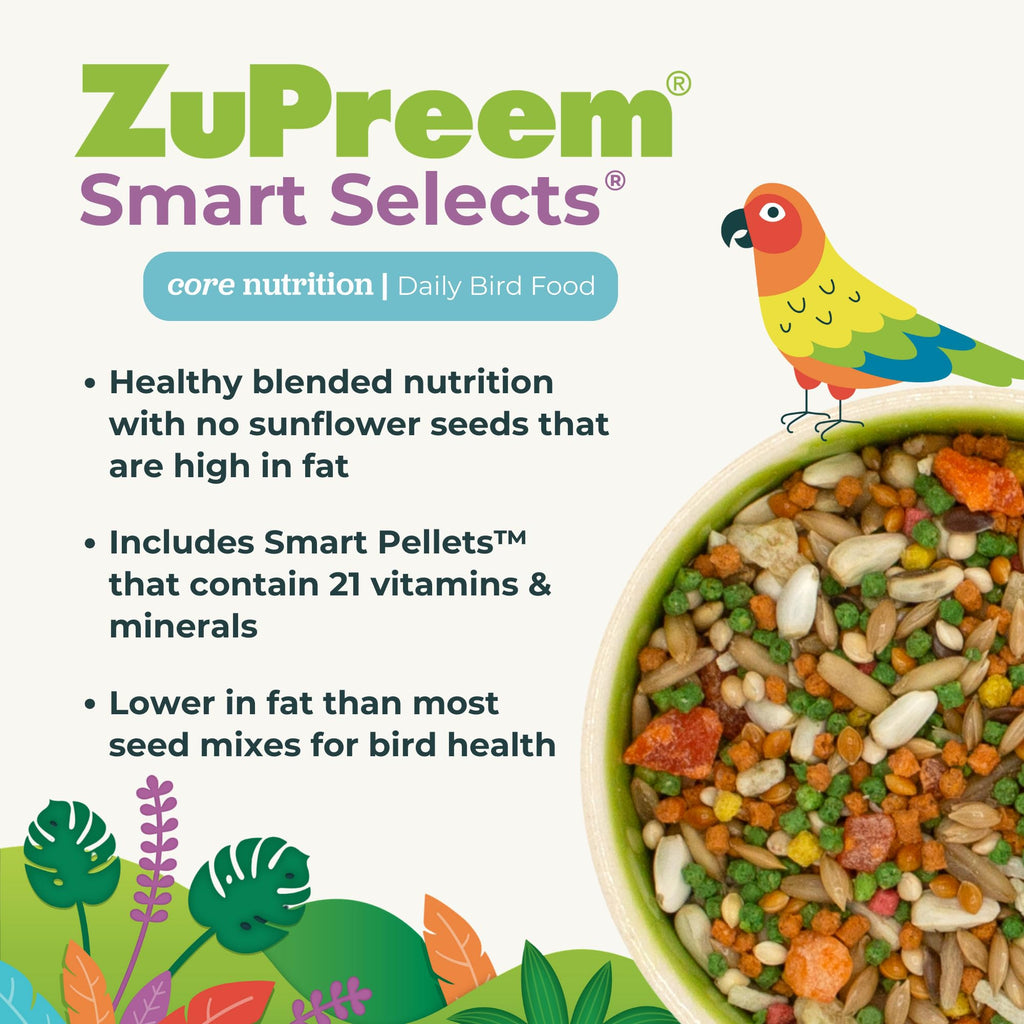 ZuPreem FruitBlend — Alimento en Pellets para Aves Medianas y Grandes (Loro, Conure, Caique, Gris Africano, Eclectus, Cacatúa Pequeña)