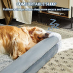 WNPETHOME — Cama Ortopédica Sofá para Perro XL con Cubierta Extraíble Impermeable y Bordes Acolchados