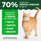 Greenies Feline — Premios Dentales Naturales para Gato Adulto, Sabor Atún Tentador