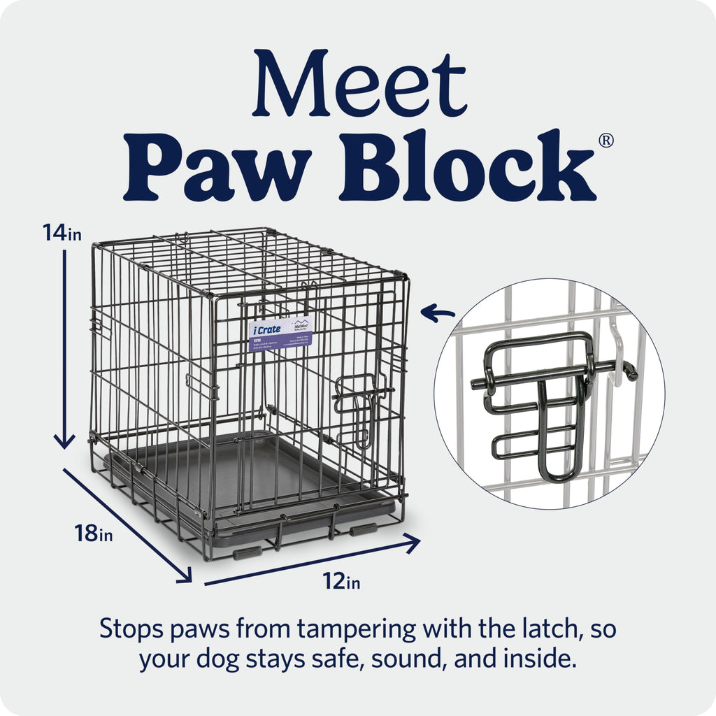 MidWest iCrate — Jaula Plegable de Doble Puerta con Divisor para Perros Medianos
