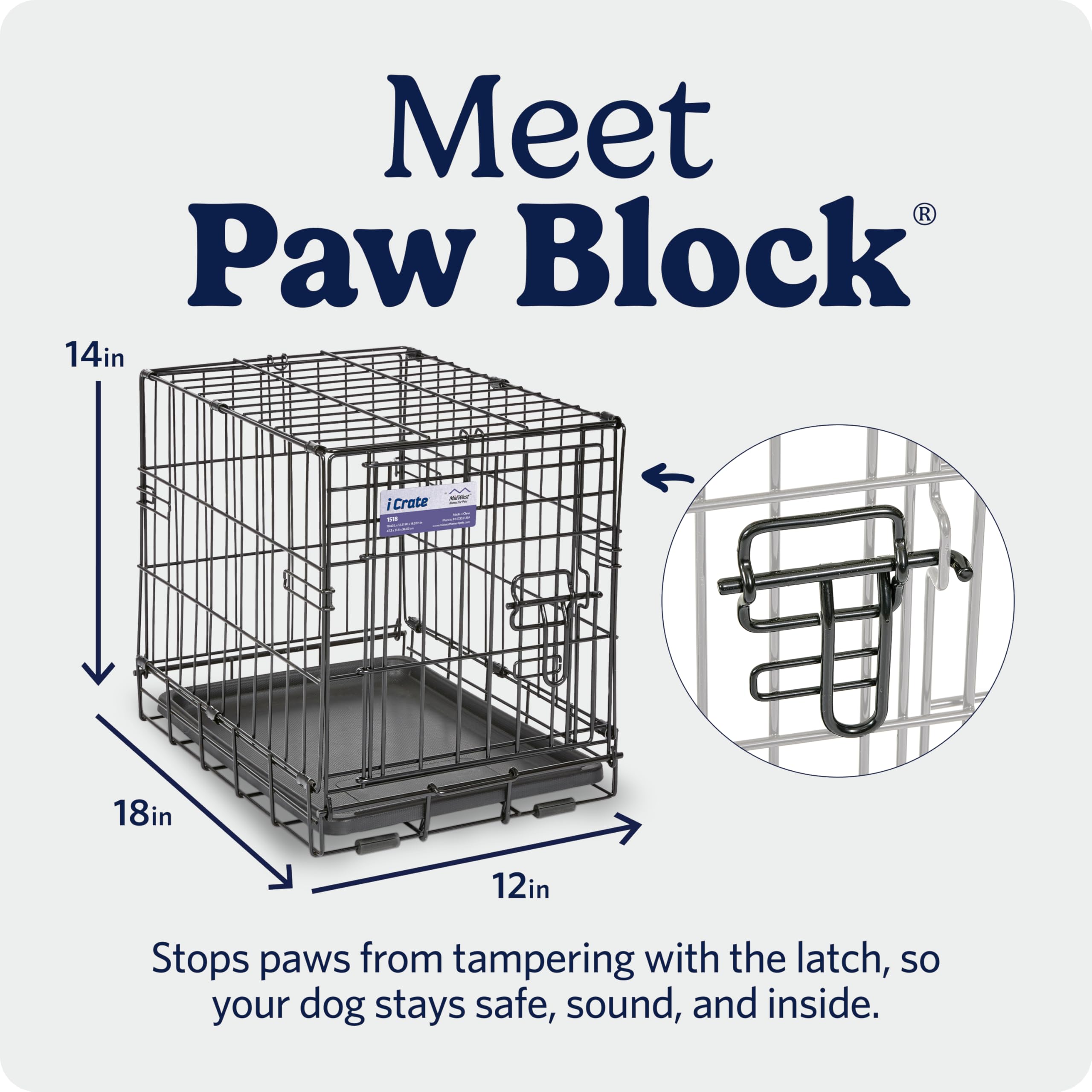 MidWest iCrate — Jaula Plegable de Doble Puerta con Divisor para Perros Medianos