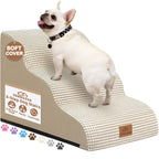 Zerbuger — Escalera y Rampa de Espuma para Perros y Gatos — Escalones Antideslizantes para Cama, Sofá y Silla