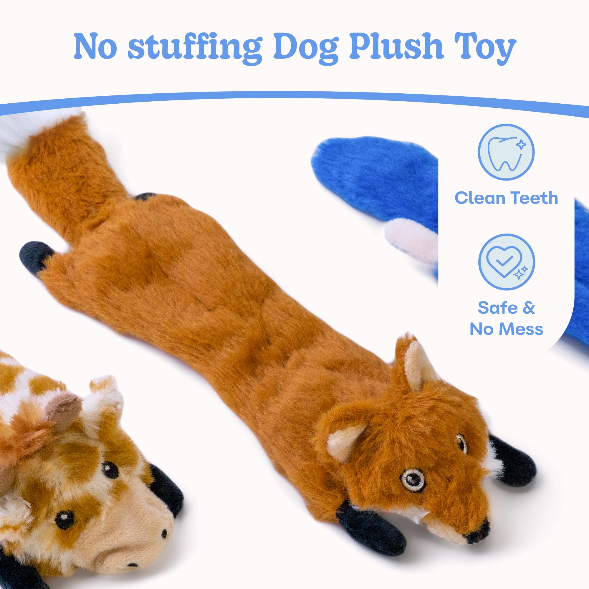 SHARLOVY Bubble Plush — Juguetes de Peluche Chirriantes y Crujientes sin Relleno para Perro