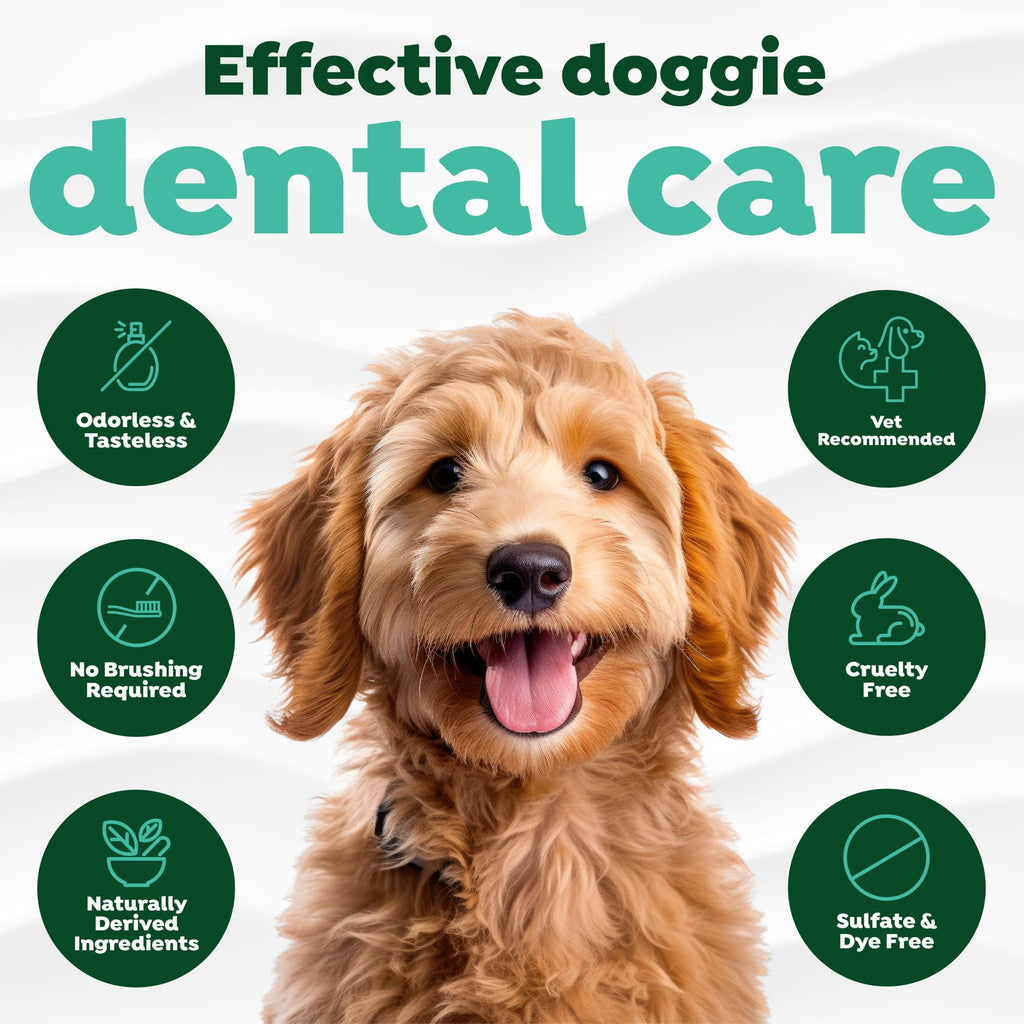 TropiClean Fresh Breath — Aditivo Dental para Agua, Limpieza de Dientes y Aliento Fresco para Perros