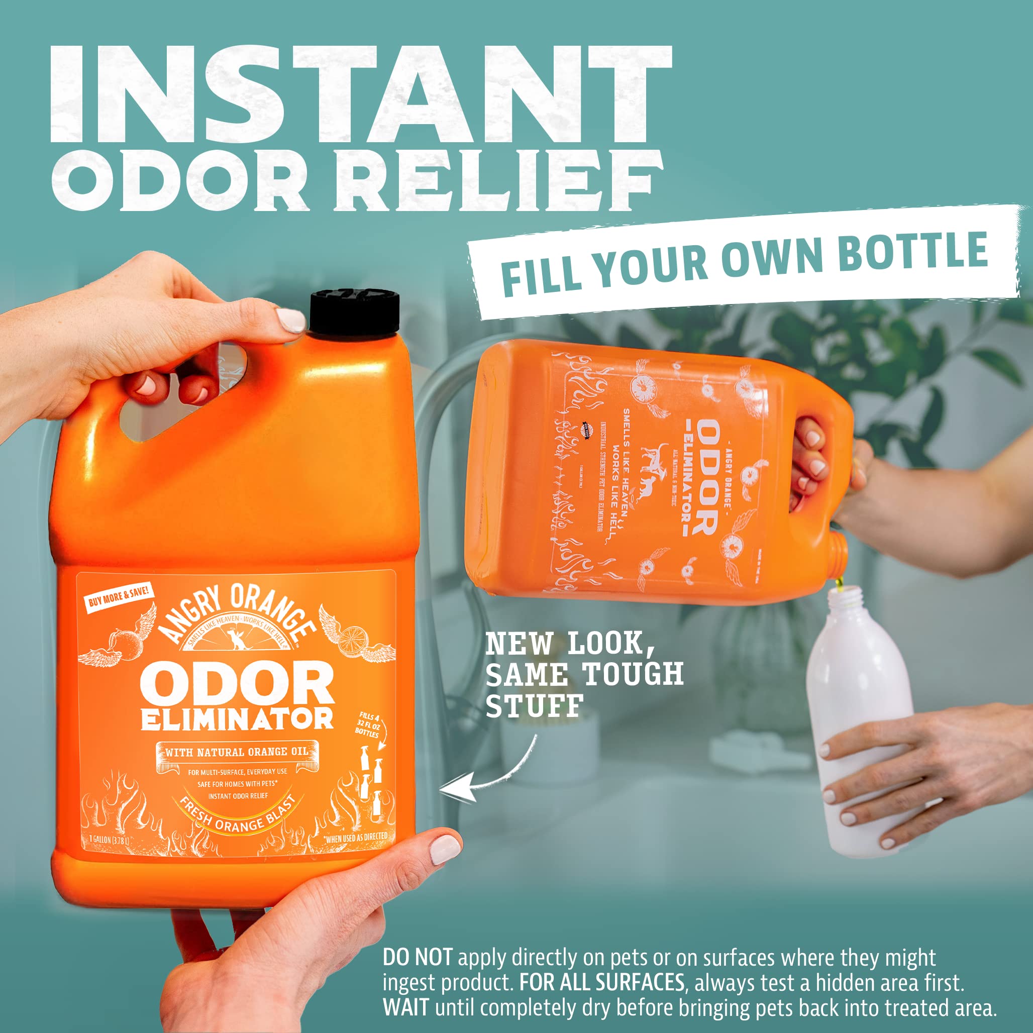 Angry Orange — Eliminador de Olores para Mascotas con Aceite Natural de Naranja para Orina de Perro y Gato, Manchas en Alfombras y Malos Olores