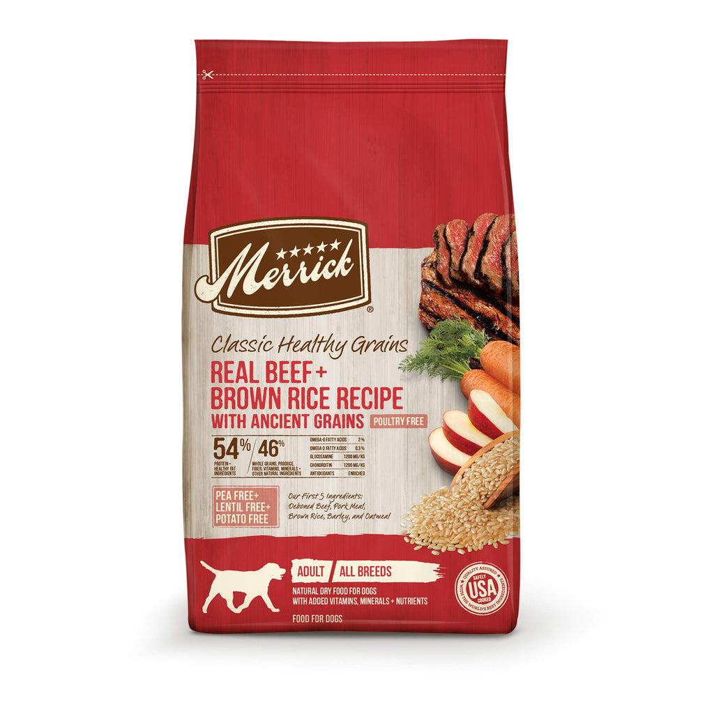 Merrick Classic Healthy Grains — Croquetas con Granos Saludables y Carne Real para Perro
