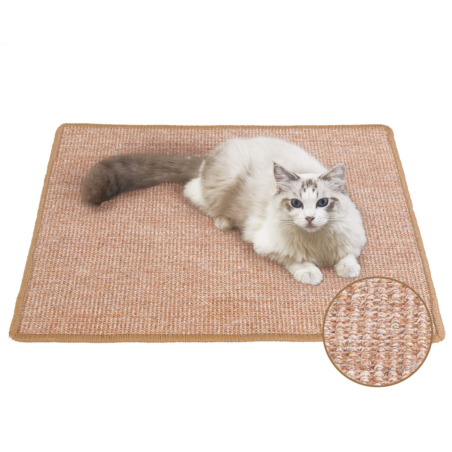 FUKUMARU — Tapete Rascador de Sisal Natural para Gato | Protege Tapetes y Sofás