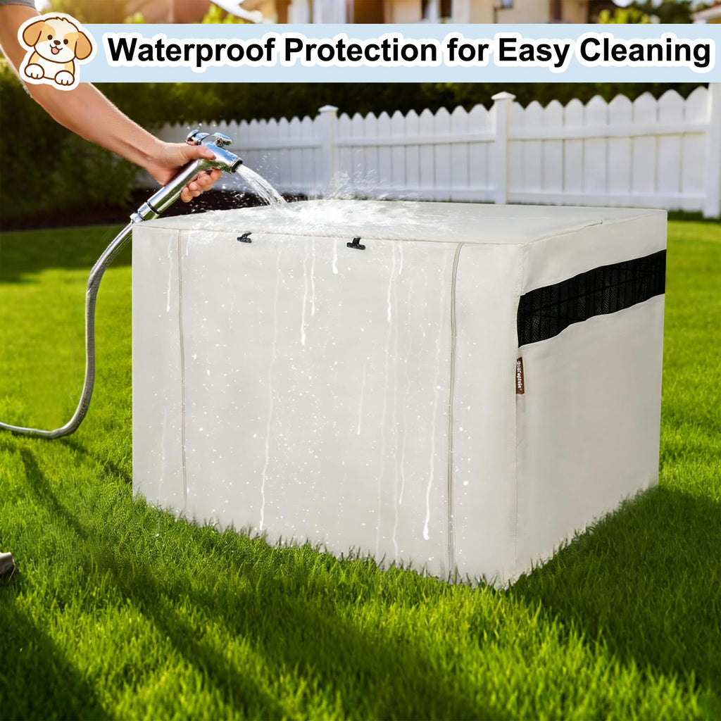 HiCaptain — Cubierta para Jaula de Perro en Poliéster 600D, Resistente al Viento y al Agua, para Uso Interior y Exterior