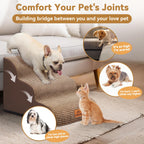 Zerbuger — Escalera y Rampa de Espuma para Perros y Gatos — Escalones Antideslizantes para Cama, Sofá y Silla