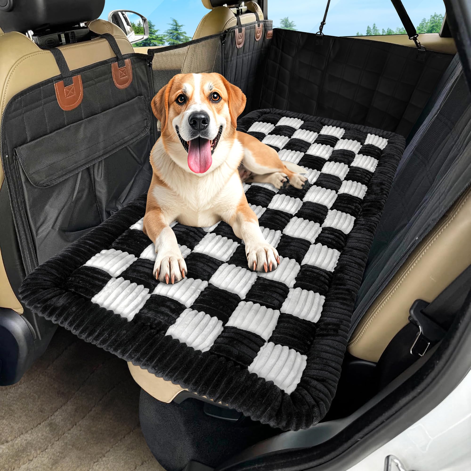 Loiion — Cama para Perro con Diseño Escocés y Funda Protectora para Sofá