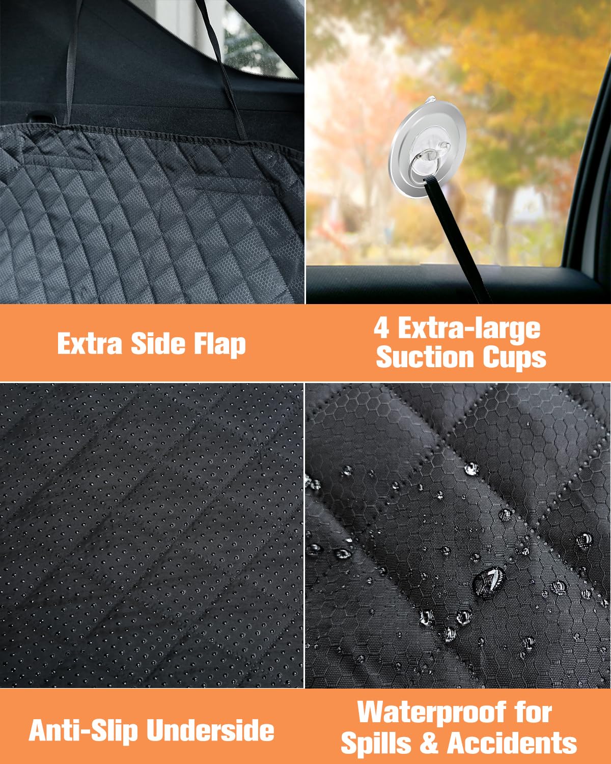 PETICON — Cubierta Protectora Impermeable para Maletero de SUV, Sedán y Van con Protector de Cajuela y Antideslizante para Perros