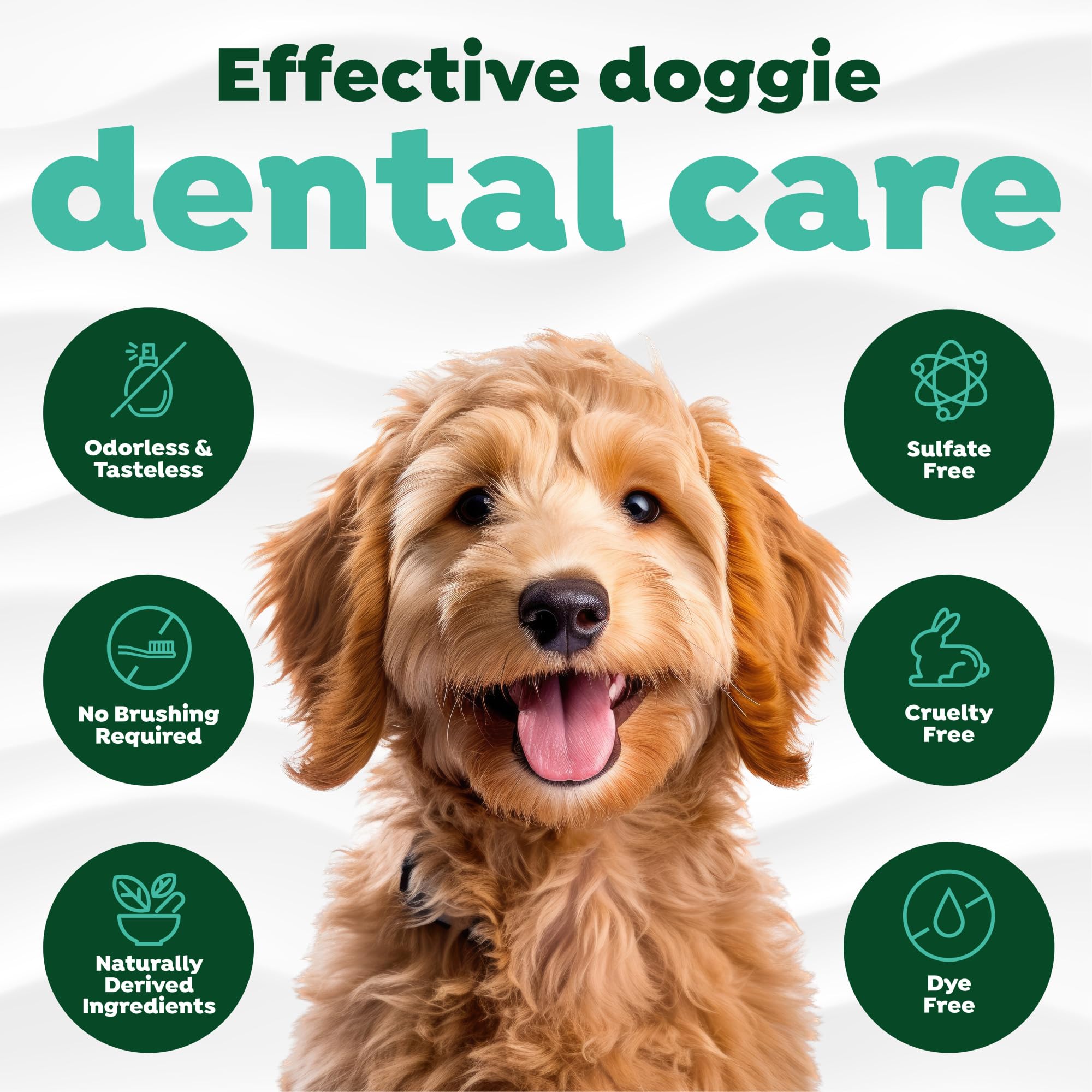 TropiClean Fresh Breath — Aditivo Dental para Agua, Limpieza de Dientes y Aliento Fresco para Perros