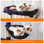 Heybly Torre para Gatos Grandes — Árbol Multinivel con Perchas Anchas, Cueva y Tablero Rascador para Gatos de hasta 9 kg