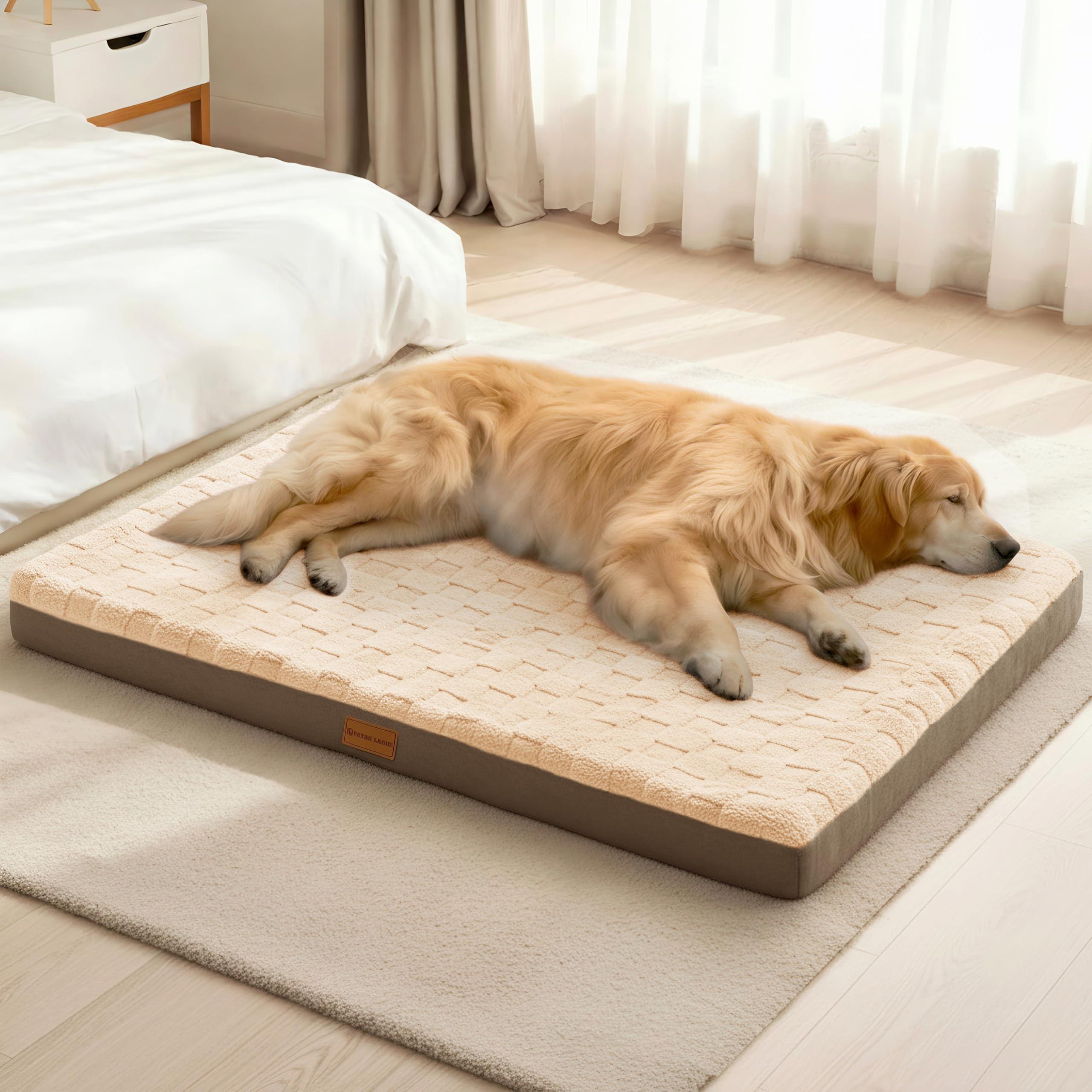Patas Lague — Cama Ortopédica con Espuma Egg Crate, Funda Lavable y Base Antideslizante para Perro
