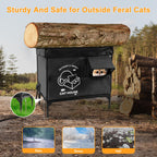 Casa para Gatos de Exterior — Refugio Impermeable Térmico para Gatos Callejeros y Domésticos