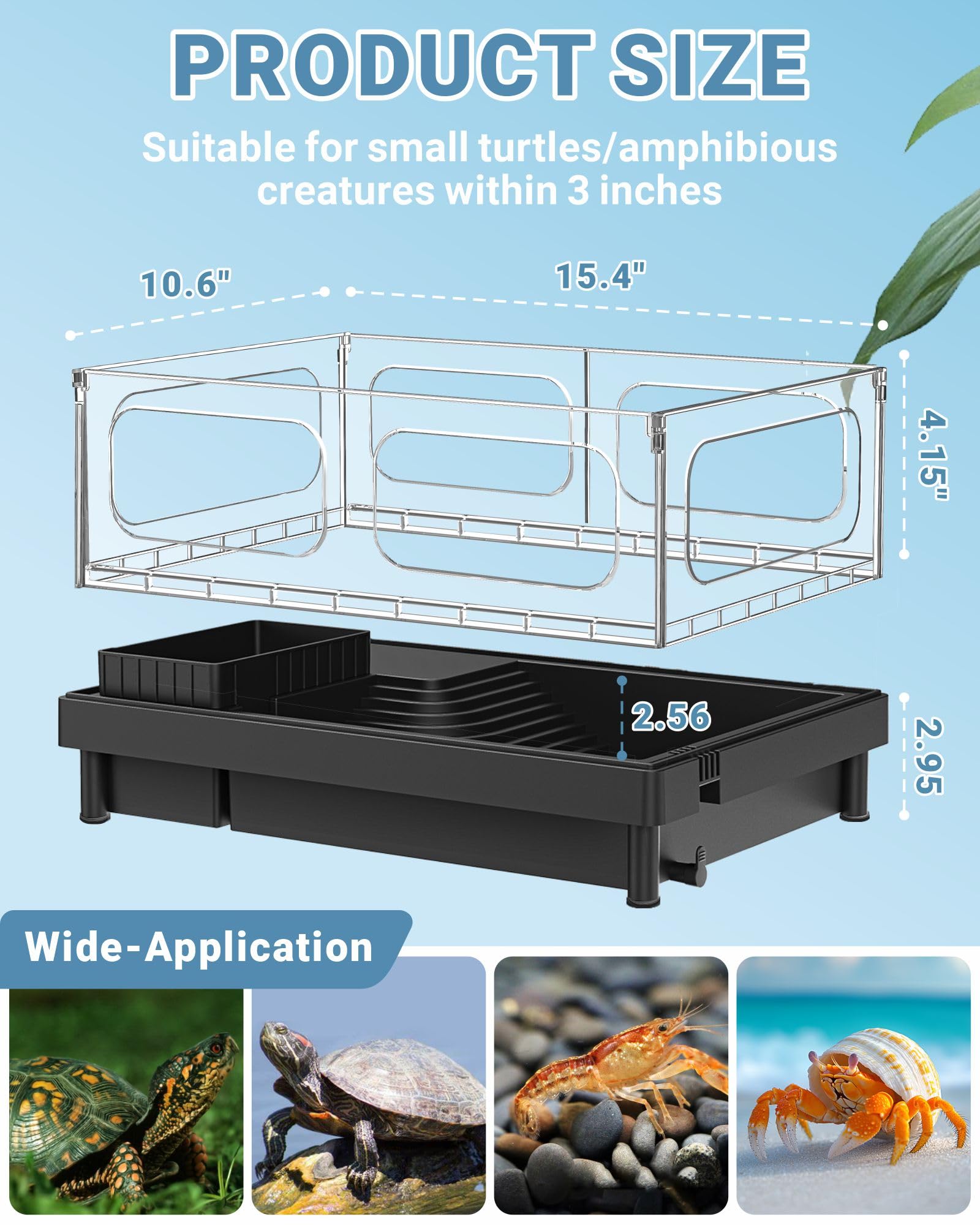 GOZILLA — Kit Completo de Acuario para Tortuga con Lámpara UVA/UVB y Filtro — Starter Kit para Reptiles Pequeños
