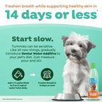 TropiClean Fresh Breath — Aditivo Dental para Agua, Limpieza de Dientes y Aliento Fresco para Perros