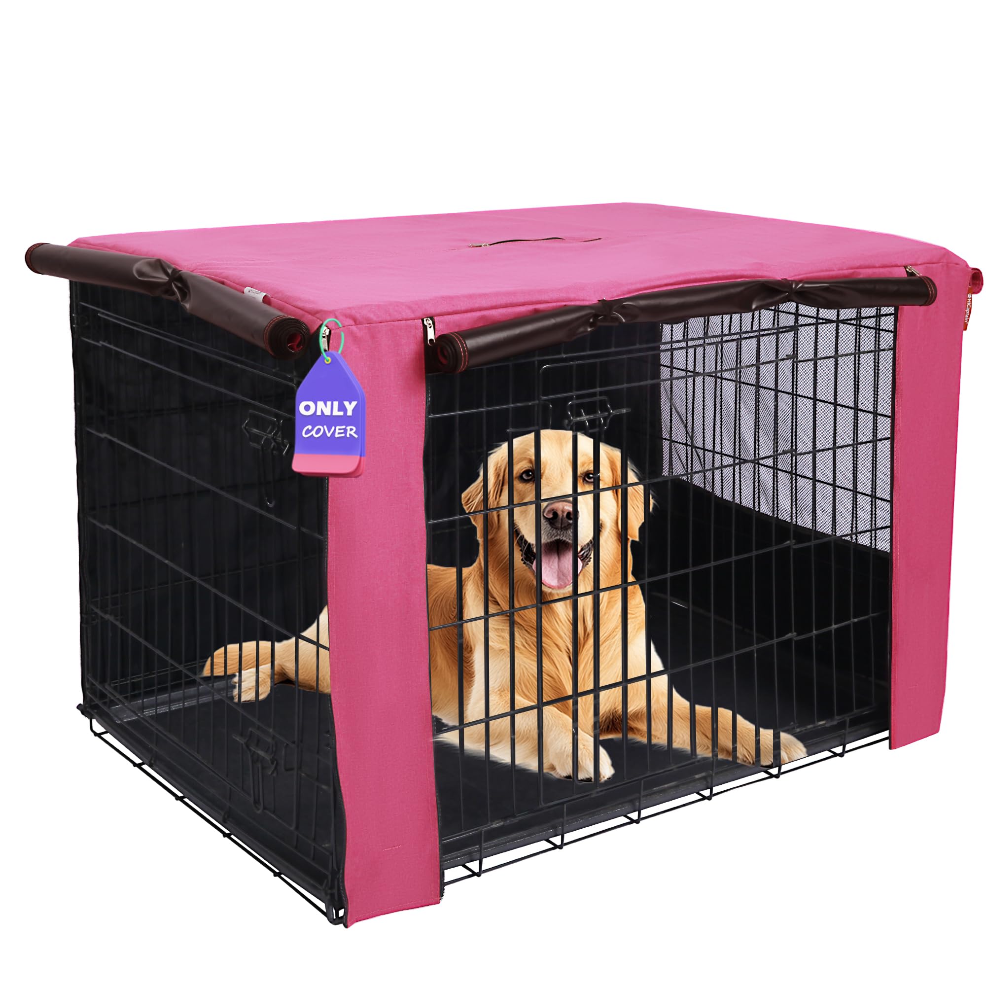 HiCaptain — Cubierta para Jaula de Perro en Poliéster 600D, Resistente al Viento y al Agua, para Uso Interior y Exterior