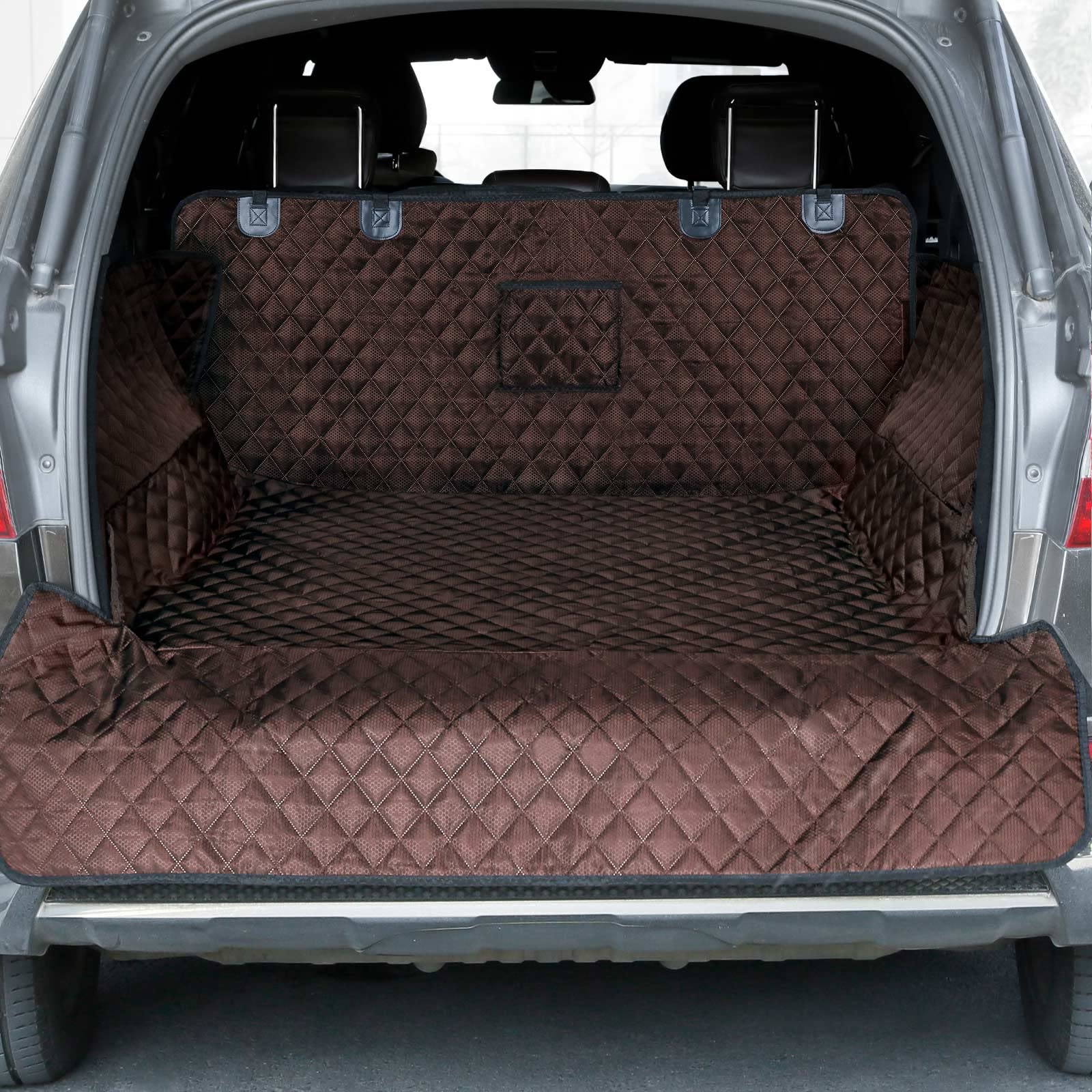 PETICON — Cubierta Protectora Impermeable para Maletero de SUV, Sedán y Van con Protector de Cajuela y Antideslizante para Perros