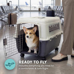 SportPet — Kennel de Viaje Certificado por Aerolíneas con Comederos para Perros y Gatos