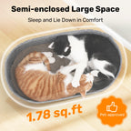 FUKUMARU — Rascador con Forma de Sofá para Gato, Reversible y Desmontable, Cama Rascadora Redonda para Gatos de Interior