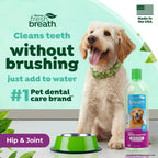 TropiClean Fresh Breath — Aditivo Dental para Agua, Limpieza de Dientes y Aliento Fresco para Perros