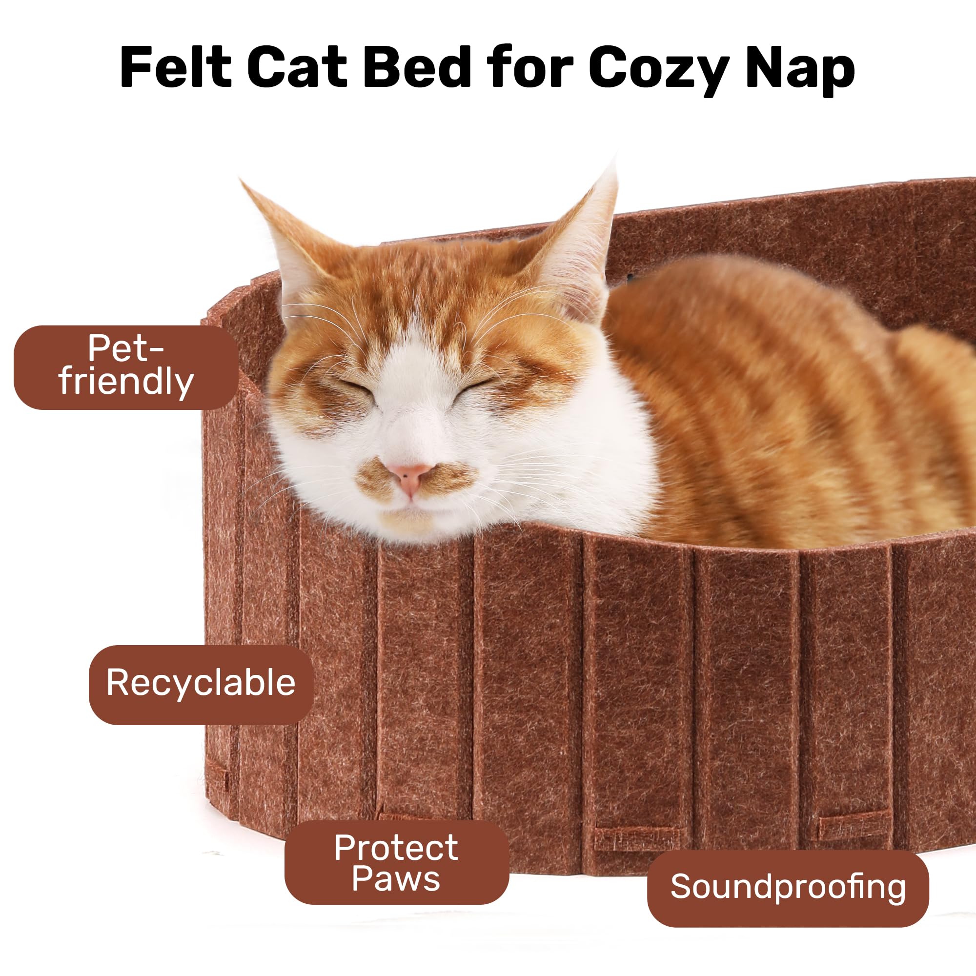 FUKUMARU — Rascador con Forma de Sofá para Gato, Reversible y Desmontable, Cama Rascadora Redonda para Gatos de Interior